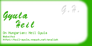 gyula heil business card